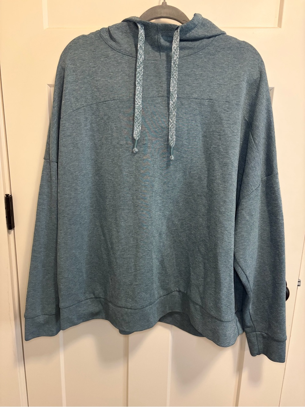 Calia Womens Heather Teal Hoodie Shirt - Casual Pullover Size XXL